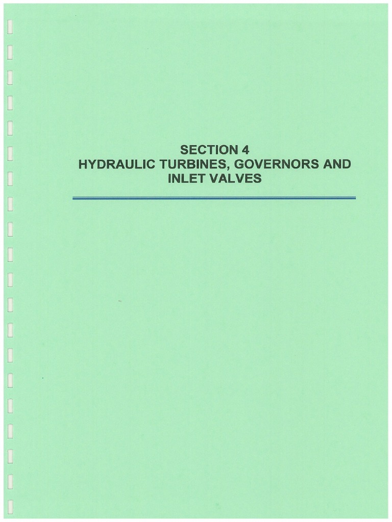 4. Hydraulic Turbines, Governors and Inlet Valves PDF