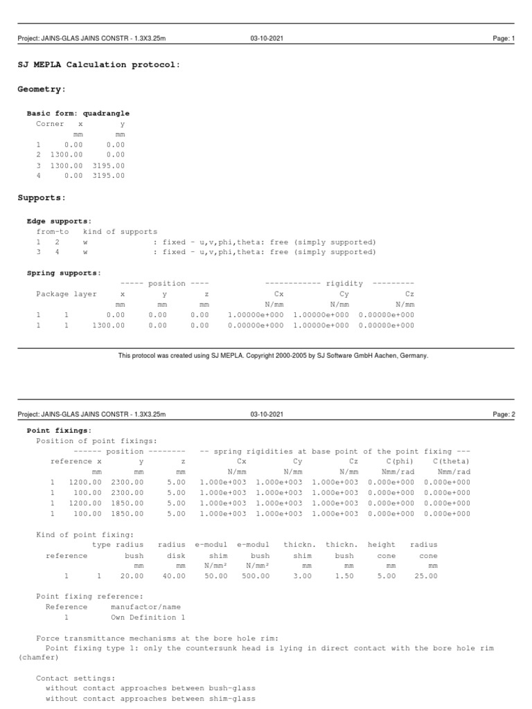SJ MEPLA Calculation Protocol Basic Form Quadrangle PDF Civil