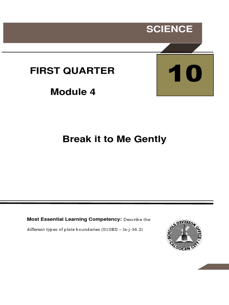 Science-10-Q1-Week-4 | PDF | Plate Tectonics | Structure Of The Earth