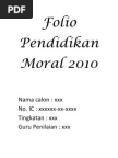 Contoh penghargaan folio