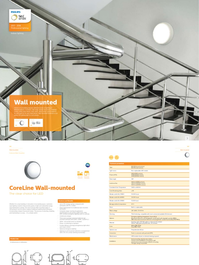 PSLC Professional Lighting 17-18 - Wall Mounted | PDF | Lighting ...