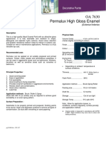 OA 7630 Permalux High Gloss Enamel Product Data: (Exterior/Interior