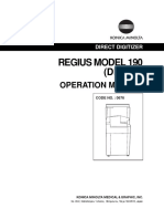 Regius Model 190 (DD-941) : Operation Manual
