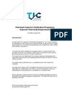 Petroleum Inspector Certification Programme Inspector Field Audit Requirements