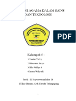 Fungsi Agama Dalam Sains Dan Teknologi Kelompok 5 Prodi S1 Keperawatan 1B