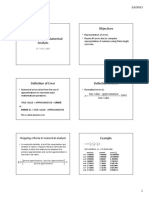 Lecture 8 Errors in Numerical Methods