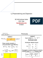 4 - Phasematching and Dispersion: EE 346 Nonlinear Optics M.M. Fejer 01/20/21