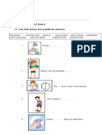 English Worksheet Unit 2 Grade 4