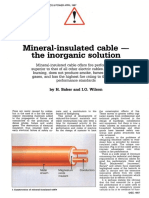 Mineral-Insulated Cable The Inorganic Solution: by H. Baker and I.O. Wilson