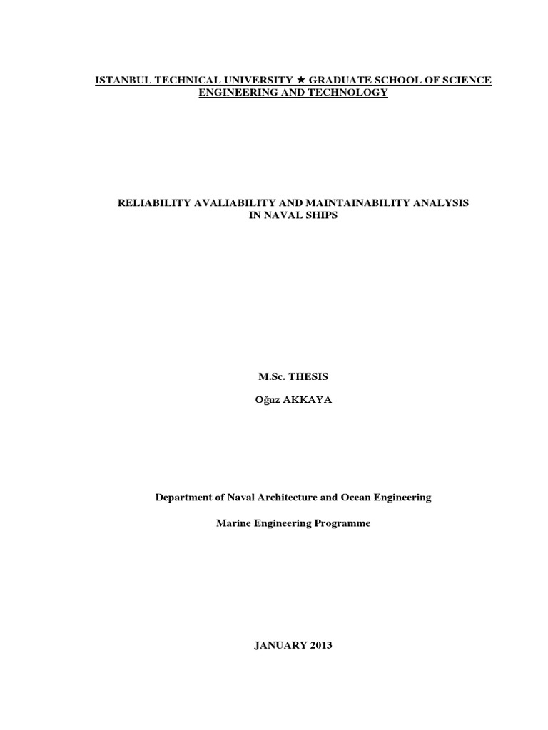 Naval Ship RAM Analysis | PDF | Reliability Engineering | Systems ...