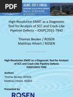 High-Resolution EMAT As A Diagnostic Tool For Analysis of SCC and Crack-Like Pipeline Defects - IOGPC2015-7940 Thomas Beuker / ROSEN Matthias Hilvert / ROSEN