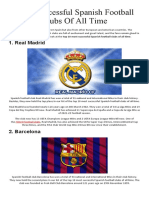 Most Successful Spanish Football Clubs of All Time