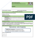 Operaciones entre conjuntos y diagrama de Veen