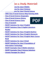 CBSE Study Materials for Class 9