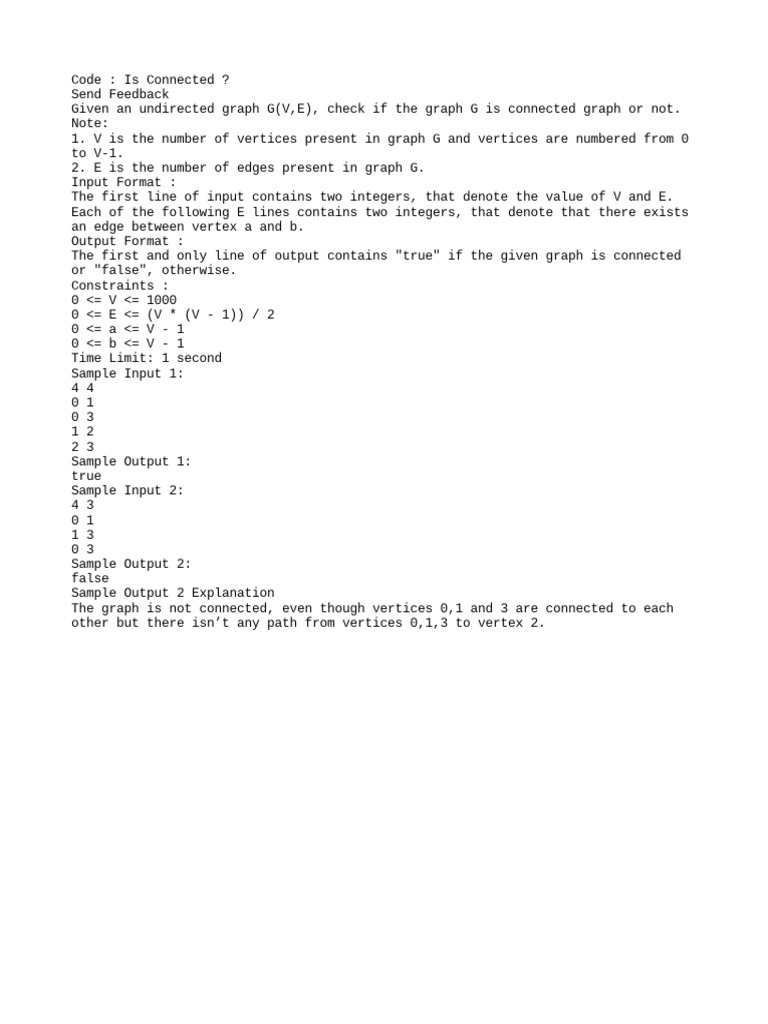 Code - Is Connected | PDF