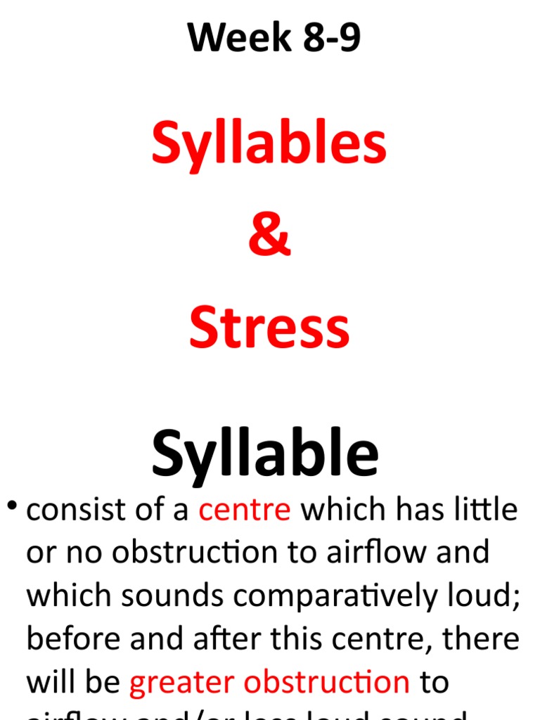 Syllable Structure and Word Stress Analysis | PDF | Stress (Linguistics ...