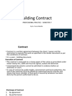 Building Contract: Professional Practice - Semester 7