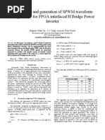 Simulation and Generation of SPWM Waveform Using VHDL For FPGA Interfaced H Bridge Power Inverter