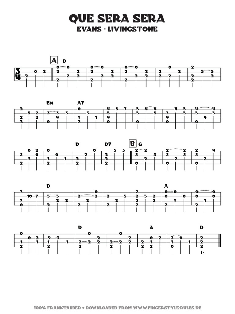 (Ukulele) Que Sera Sera PDF