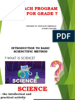 Enreach Program For Grade 7: Prepared By: Avon Kaye Generalao Science Teacher