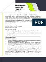 Upustvo Za Ispujavanje Obrazaca Prijave Za Glasanje Izvan BIH