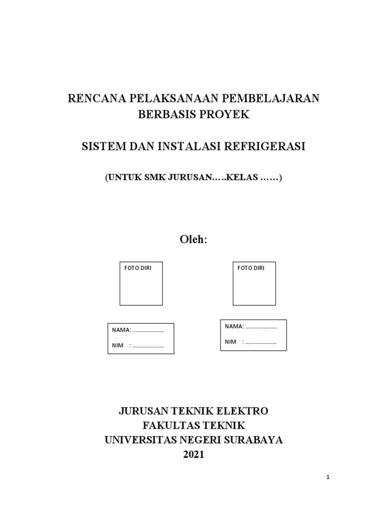 Contoh RPP Berbasis Proyek-Revisi | PDF