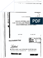 DESIGN CRITERiA AND ANALYSES FOR THIN-WALLED PRESSURIZED VESSELS AND INTERSTAGE STRUCTURES