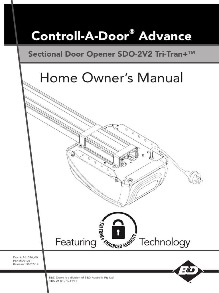 Home Owner S Manual Controll A Door Advance Pdf Door Garage