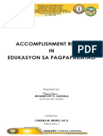 Esp Accomplishment Report 2021 2022