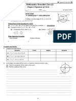 F.5 Mathematics Remedial Class (1) : Chapter 8 Equations of Circle