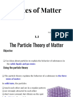 States of Matter Explained Using Particle Theory and Energy Changes