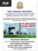 Yogi Vemana University: (Accredited With 'B' Grade by NAAC 2.54 CGPA)