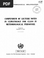 WMO Lecture Notes For Class IV Meteorological Personnel