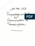 Suprasegmentals To Gemination and Transcrption