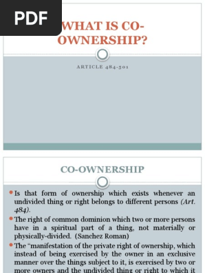 CO-OWNERSHIP