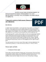 Task 1: Comparative Analysis of Enforcement of Human Rights in India With Respect To Any Developing Country or Countries. Suggest Ideas To Improve