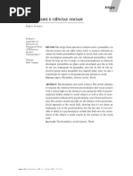 PSICANÁLISE E CIÊNCIAS SOCIAIS