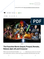 The Franchise Movie - Sequel, Prequel, Remake, Reboot, Spin-Off, and Crossover - by Ihsan Rizky - Medium