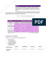 Properties of Integers