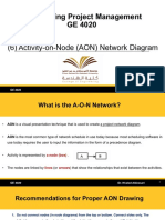 Engineering Project Management GE 4020: (6) Activity-on-Node (AON) Network Diagram