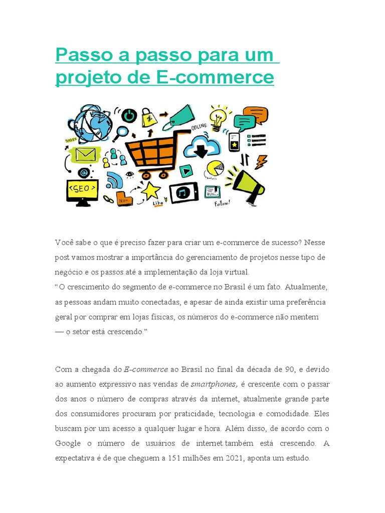 Passo A Passo para Um Projeto de E-Commerce | PDF | E-commerce ...