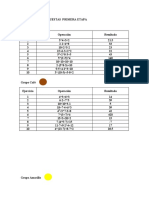 Operaciones para Calculo Mental