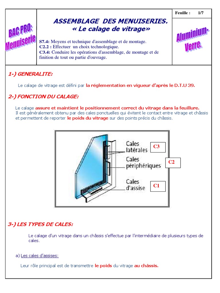 Calage de Vitrage Techniques et Normes PDF — free download