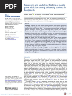 Prevalence and Underlying Factors of Mobile