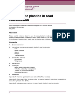 Using Waste Plastics in Road Construction: Helpdesk Report