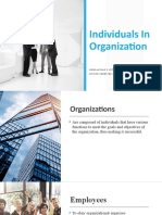 Individuals in Organization