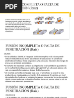 Fusión Incompleta o Falta de Penetración (Raíz) y Socavacion