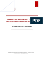 Guía de Buenas Prácticas para La Atención Sanitaria Mediante Modalidad No Presencial