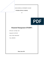 Financial Management (INS2007) : Vietnam National University, Hanoi