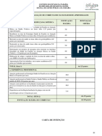 Barema para avaliação de currículo de facilitador